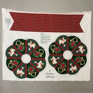 Vintage Fabric Christmas Wreath Cut & Sew Holiday Project Goose Horn Holly #K26